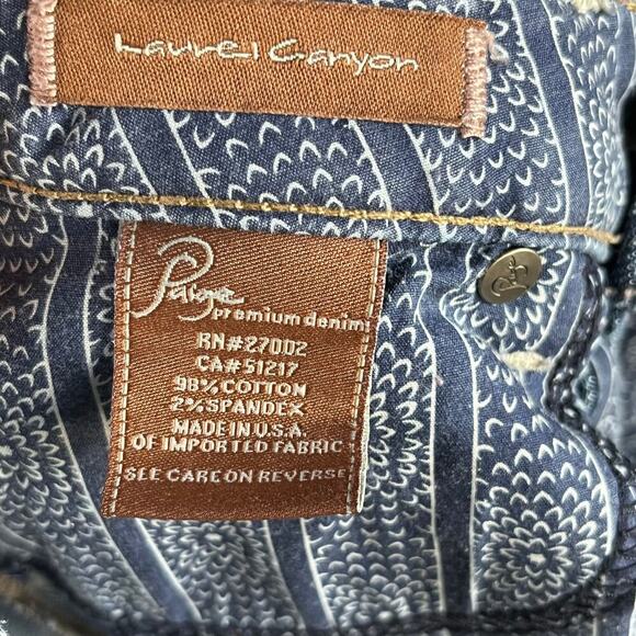 Paige Women's Laurel Canyon Boot Jeans Low Rise Medium Wash Size 26 - Picture 9 of 10